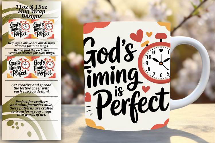 Unique 11oz Mug Wrap Png Artwork , Religious