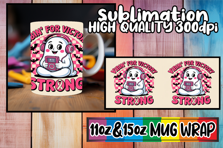 Happy moments sublimation mug wrap, Ghost Cancer
