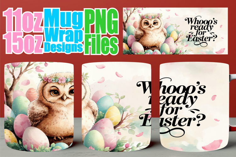 Serene mornings sublimation mug wrap, Easter