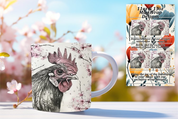 Springtime Rooster Charm: Colorful 11oz   15oz Mug Magic