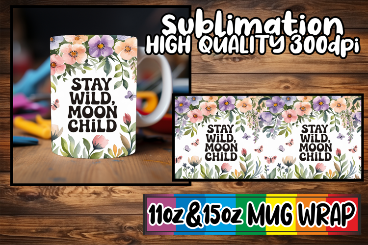 Inspiring moments sublimation print wrap, Flower Quote