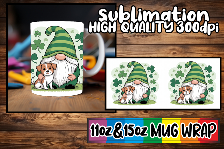 Charming whispers 11oz 15oz mug wrap, St Patricks example image 1