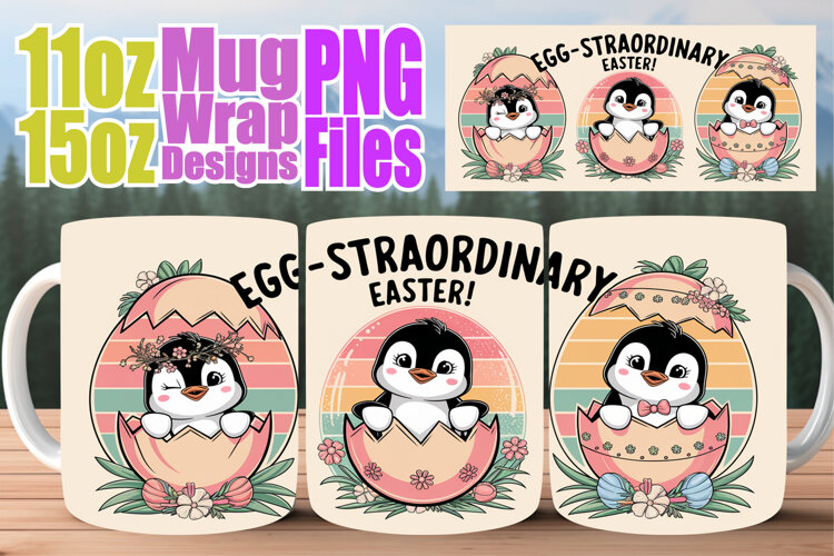 Pure joy 11oz 15oz sublimation wrap, Easter example image 1