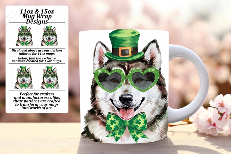 Vibrant 11oz Mug Wrap Png Design , St Patrick