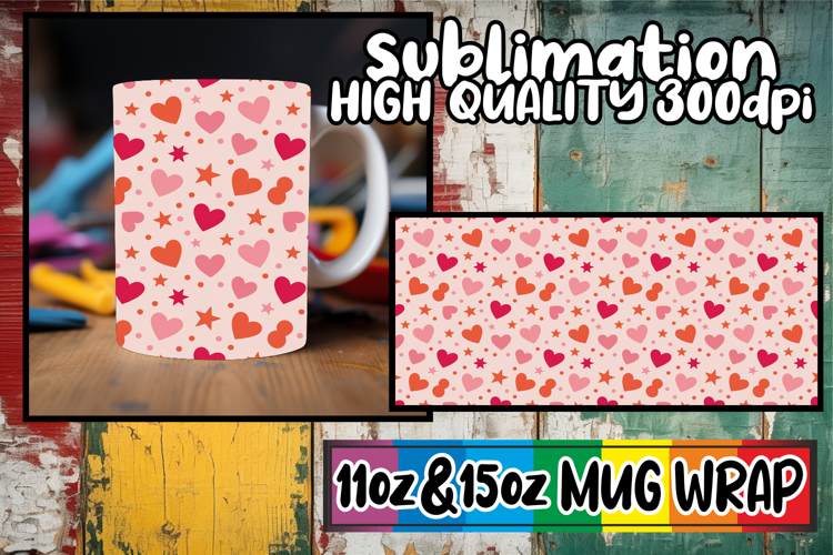 Heartfelt mornings 11oz 15oz sublimation wrap, Valentine's P