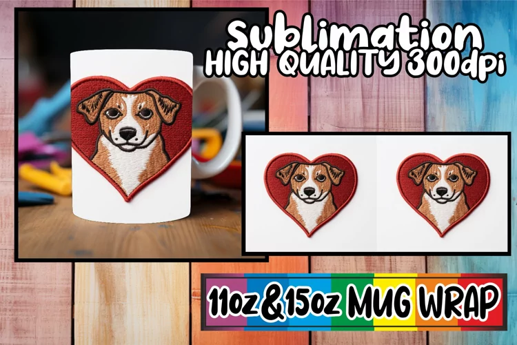 3D Heartful Valentine Mug Wrap - Sublimation 11oz & 15oz