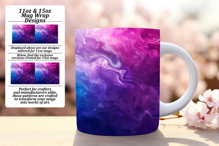 Eye-Catching Gradient Pattern Mug Wrap Sublimation