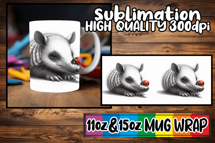 Radiant moments 11oz 15oz sublimation wrap, Cute Animals example image 1