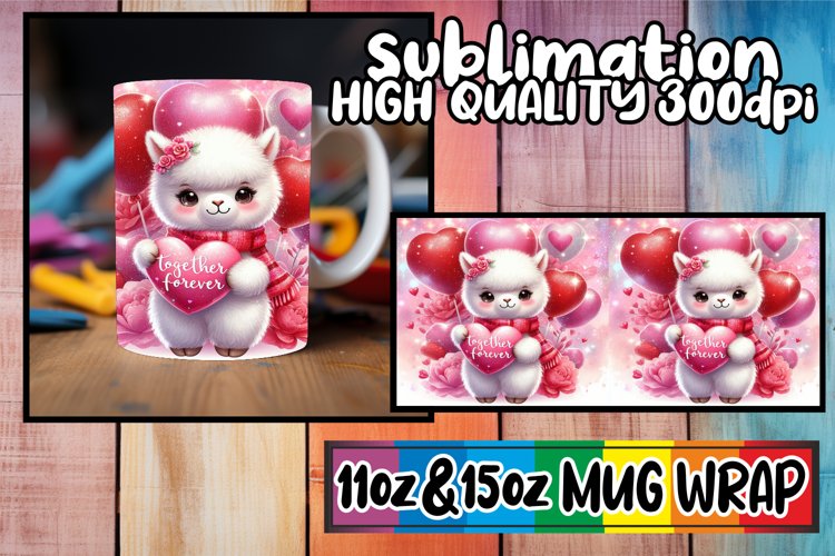 Pure bliss 11oz 15oz mug wrap, Valentines example image 1