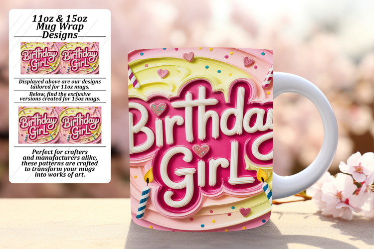 Fashionable 11oz Mug Wrap Png , Girl Quote