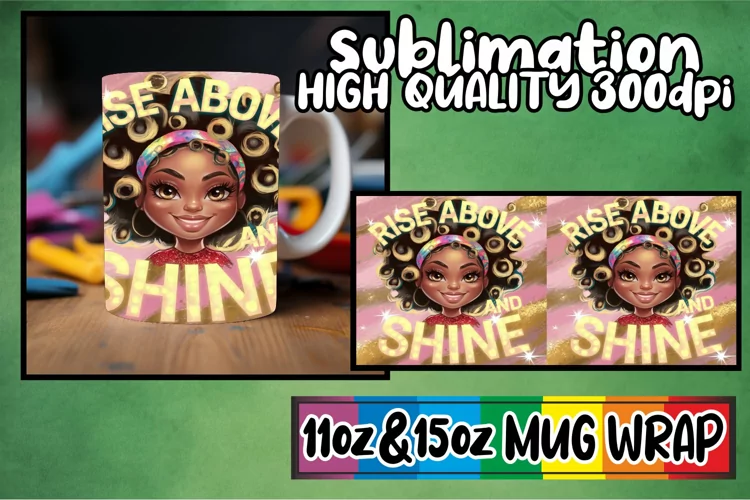 Breathtaking style sublimation 11oz 15oz mug wrap, Woman