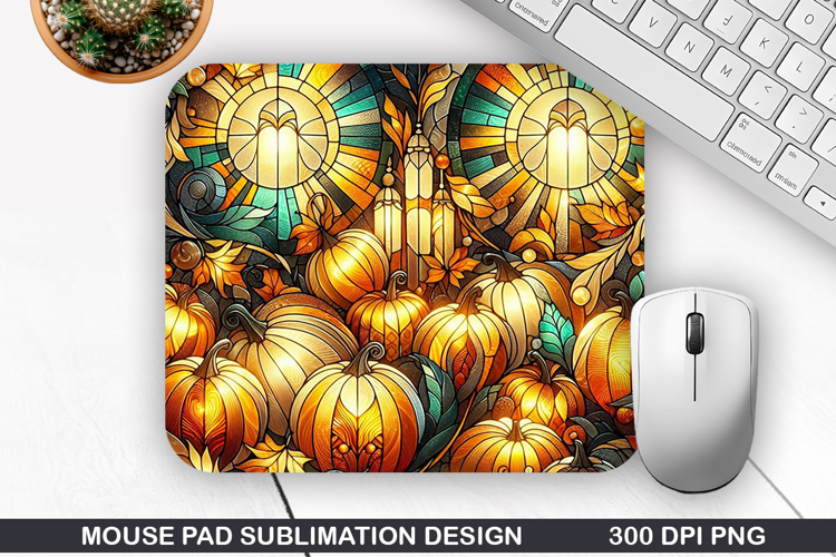 Pumpkin Mouse Pad Sublimation, Halloween Mouse Pad PNG