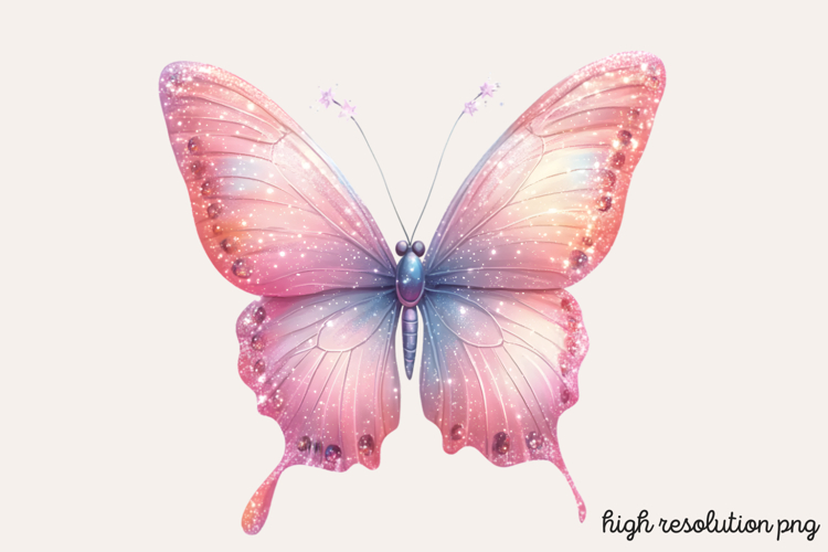 Pink Butterfly Clipart Image 6