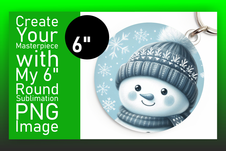 Sophisticated Circle Design Coaster PNG , Snowman