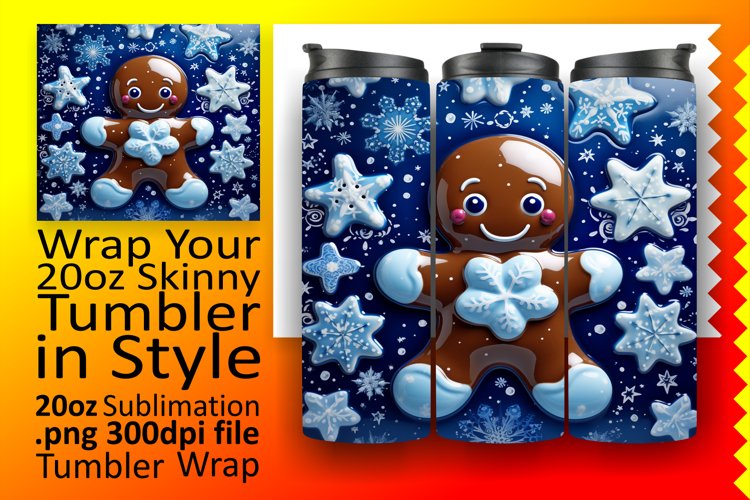 Seasonal Sublimation Fun: 3D Gingerbread Man Tumbler Wrap