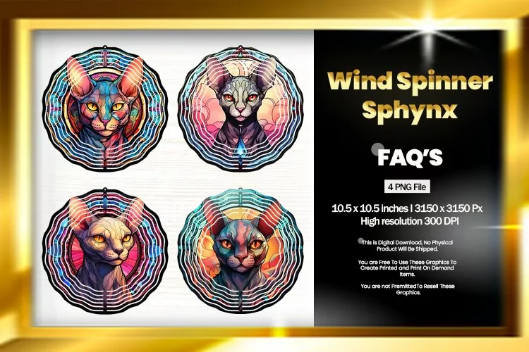 Sphynx Wind Spinner Sublimation - 04 Variation