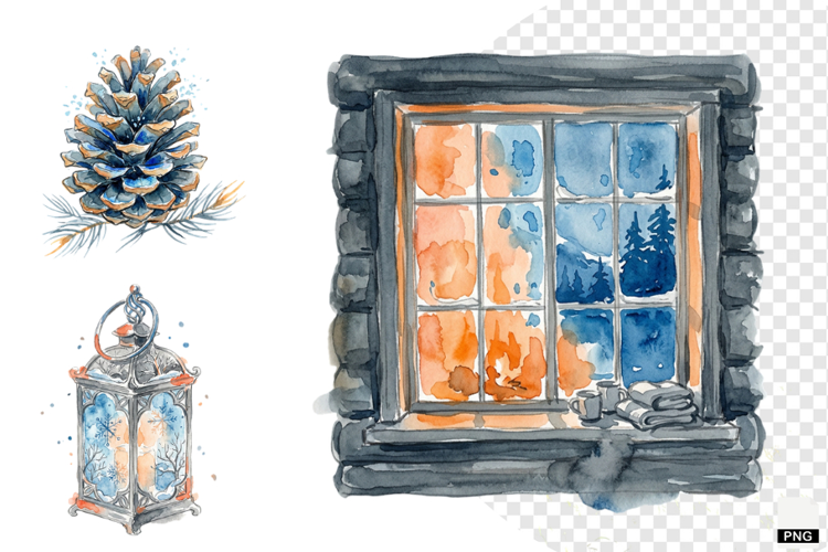 Winter Village Clipart
