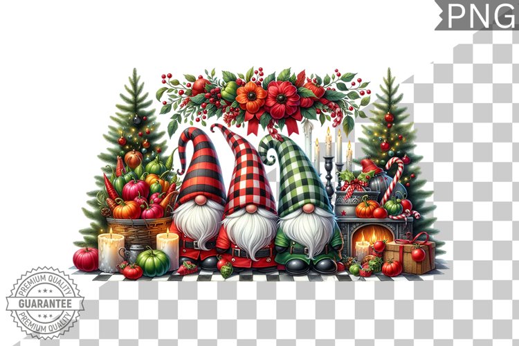 Christmas Gnome Sublimation - Clipart PNG Design