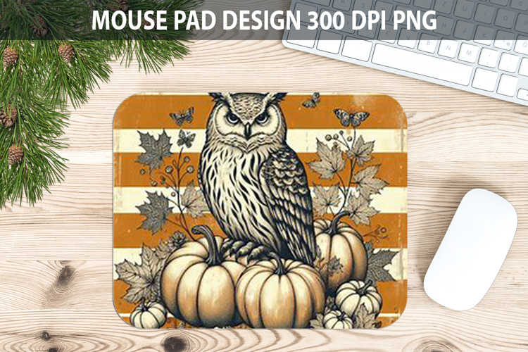 Owl Mouse pad Sublimation - Thanksgiving PNG Design