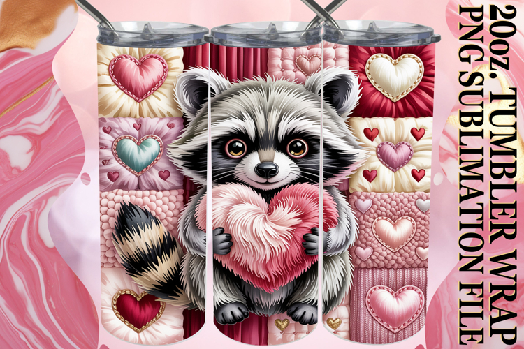 SWEET REFLECTIONS 20oz TUMBLER WRAP, Valenines Animals