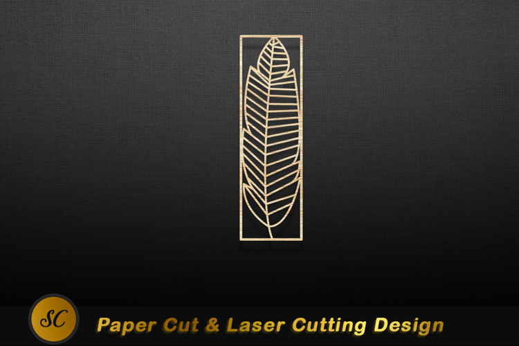 Golden Leaf Pattern Laser Cut Design wood cutout Laser cut