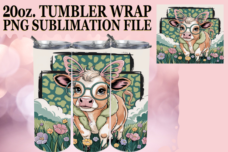 BRIGHT HORIZONS 20oz TUMBLER WRAP, Cute Cow