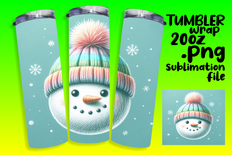 High-Quality Tumbler PNG , Snowman