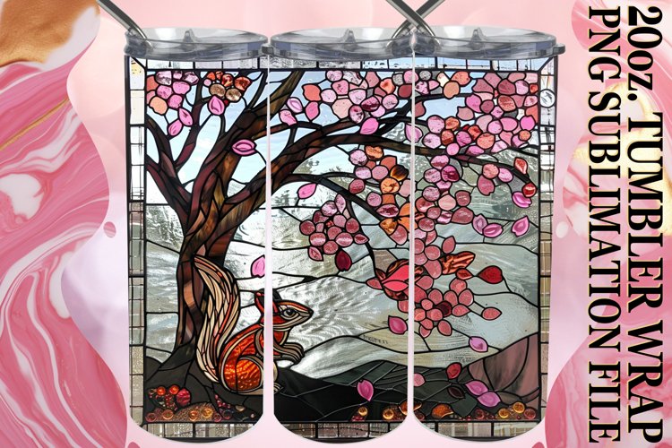 Landscape Beauty: Stained Glass Tumbler Art