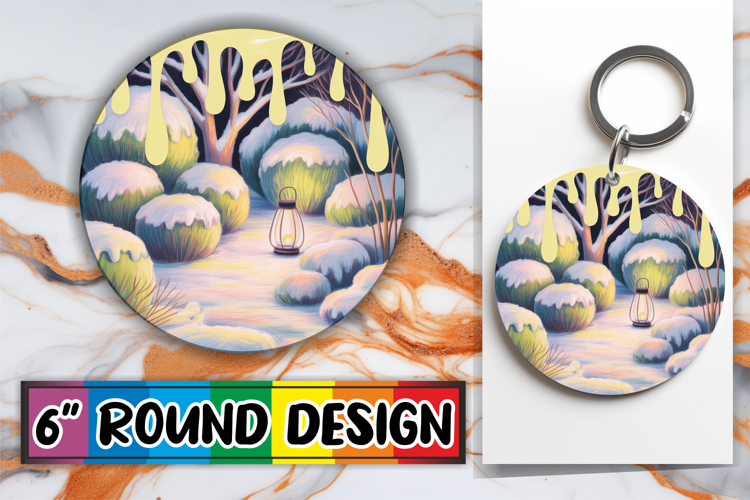 Blissful Circle Ornaments PNG, Winter