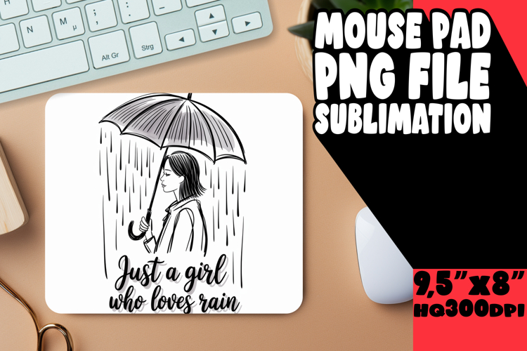 Playful DESK mat Fun Sublimation, Just A Girl