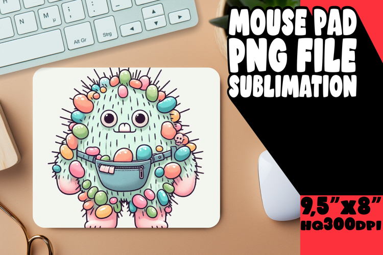 Joyful Desk Pad Sublimation Style, Monster