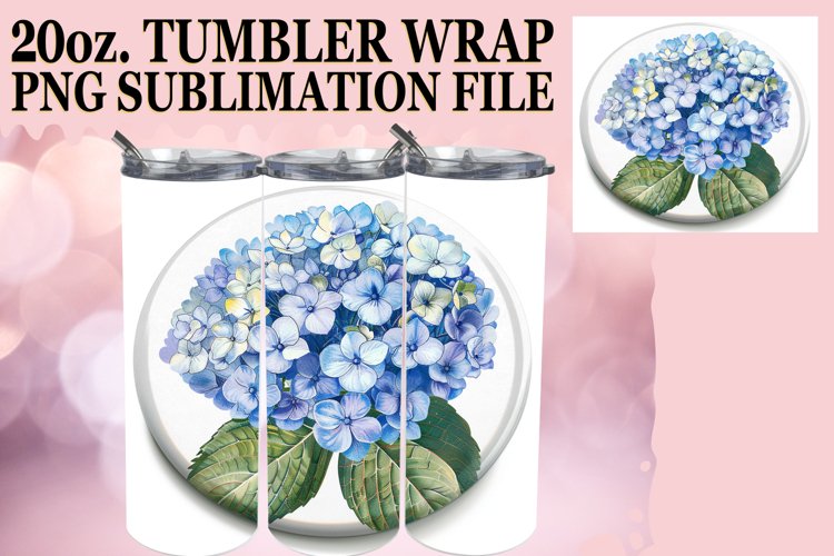 Fresh Blooms Denim Tumbler Sublimation 20oz example image 1