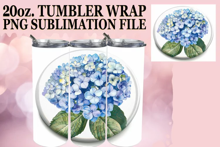 Fresh Blooms Denim Tumbler Sublimation 20oz