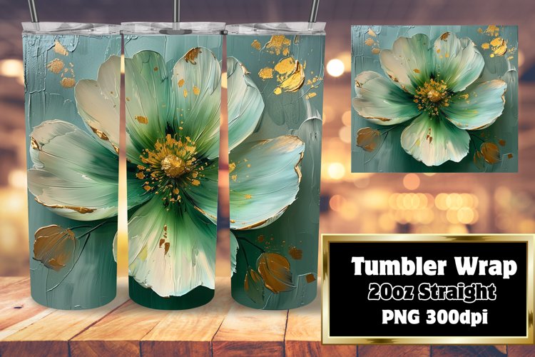 Spring Symphony: 3D Spring Tumbler Art