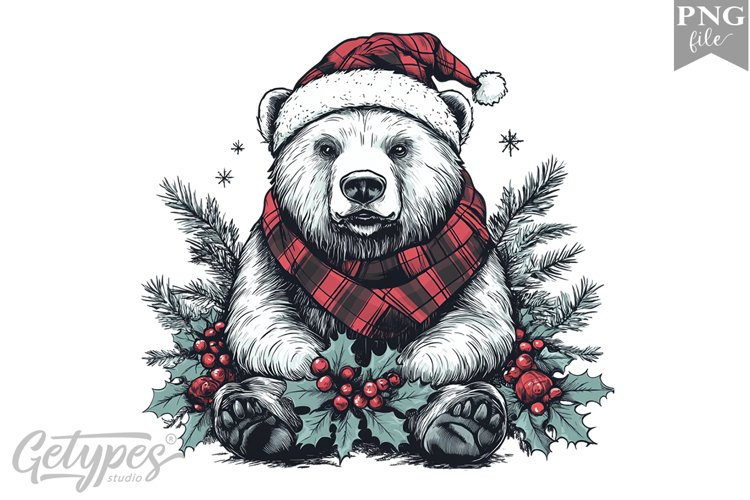 Christmas Bear Clipart Image 23