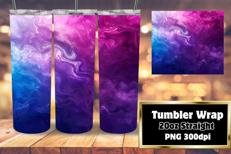 Colorful Tumbler Wrap with Gradient Pattern Art 20oz