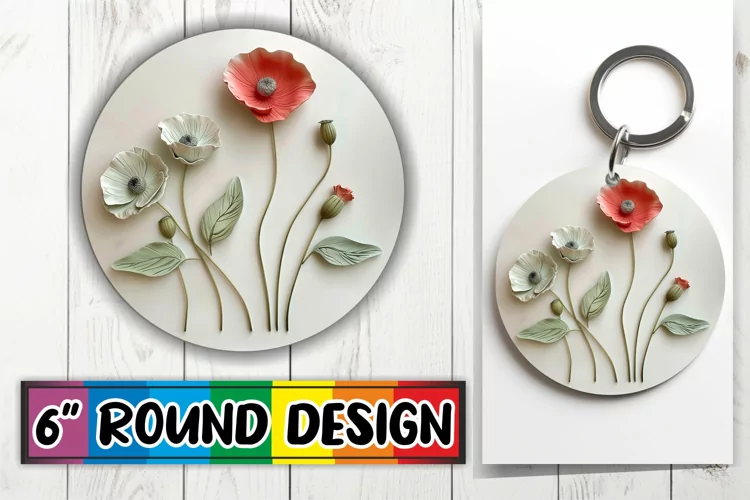 3D Petal Paradise: Circle Design Sublimation