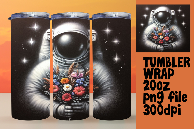 Creative 20oz Artwork for Sublimation , Astronaut