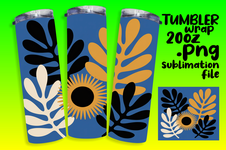 Bright 20oz Tumbler Wrap Design , Flowers