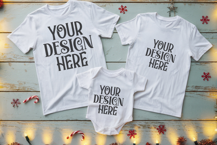 Christmas Family Matching Group T-Shirt Mockup