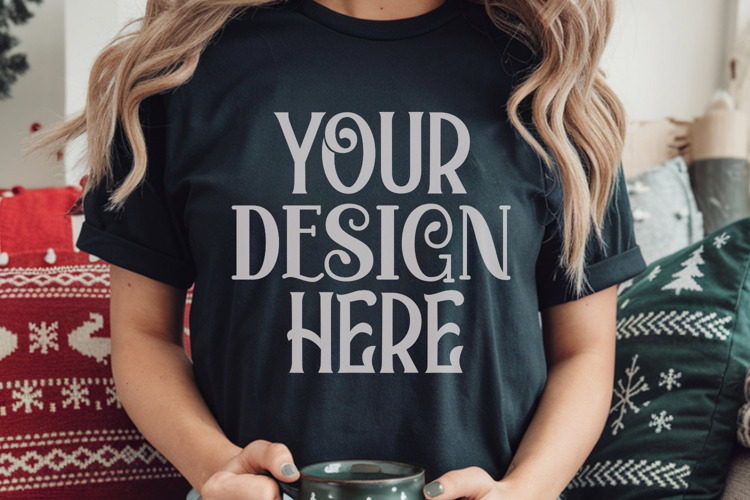 Pepper Comfort Colors 1717 Christmas Mockup, CC 1717