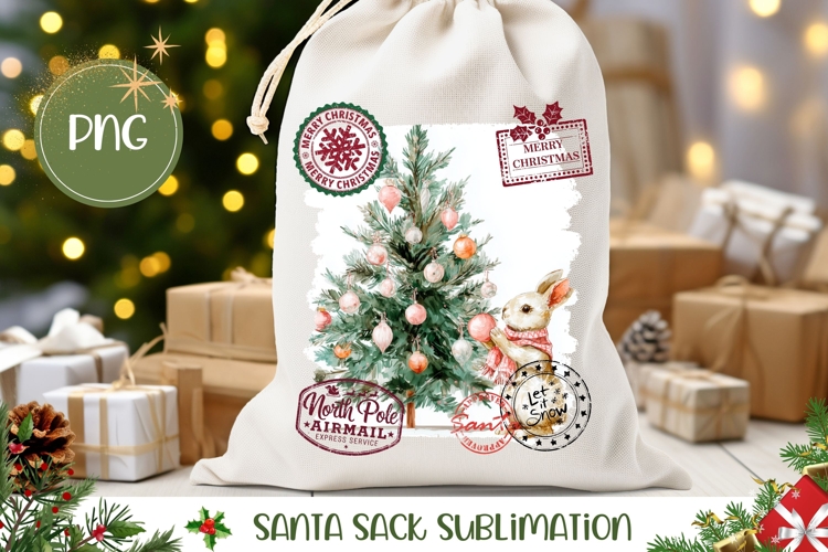 Christmas Tree Santa Sack, Christmas Gift Bag