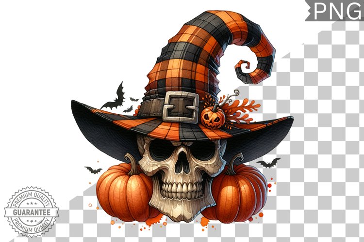 Halloween Skull Sublimation - Clipart PNG Design