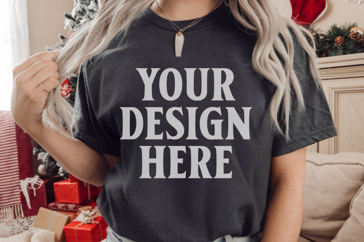 Pepper Christmas Comfort Colors 1717 Mockups, CC 1717 m