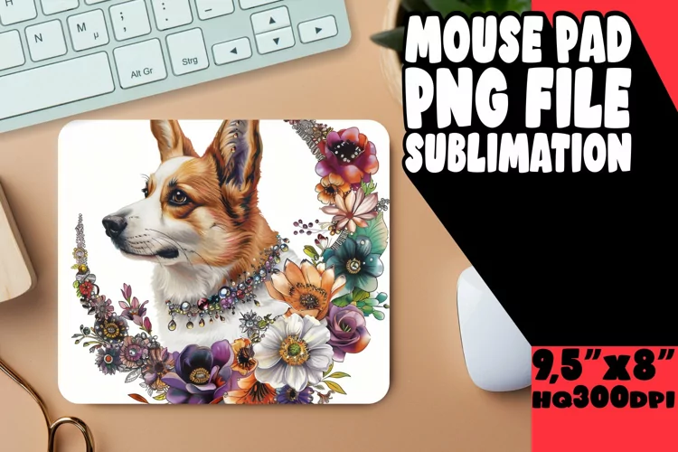 Woof Watercolor Wonders: Pet-Themed Mouse Pads