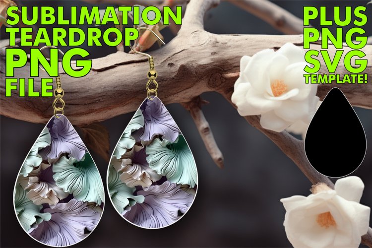 Chic Abstract Teardrop Earring Variety PNG