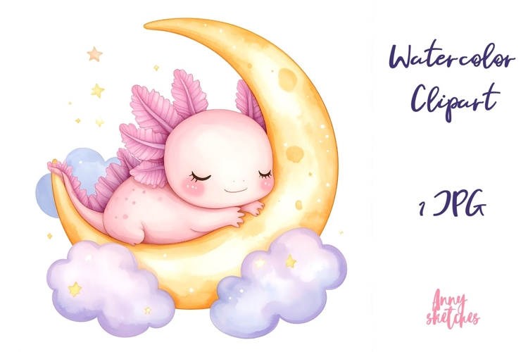 Cute Axolotl Clipart Image 3