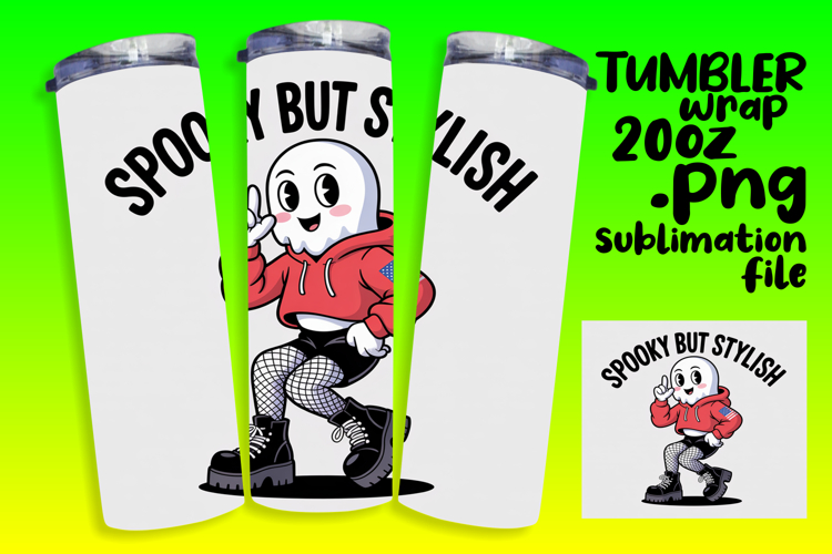 20oz Tumbler Wrap for DIY , Funny Ghost