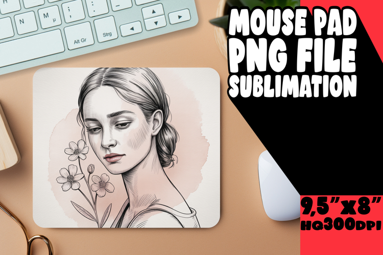 Sweet Mouse Pad Sublimation Ideas, Beauty Woman