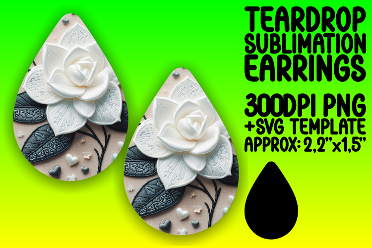 Bright Teardrop Design for DIY Projects , 3D Flower